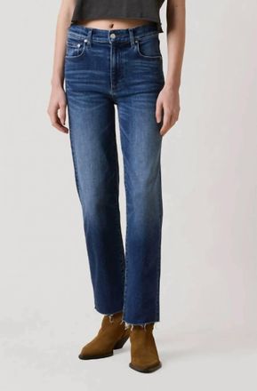 LE JEAN Sabine Straight Ankle High Rise Jeans In Drop In The Ocean