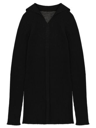 Rick Owens Black Shirt Collar Sweater