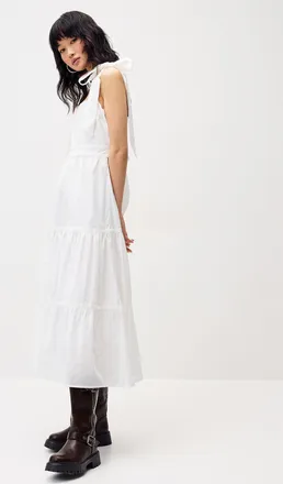 Twik Womens Tiered poplin maxi dress