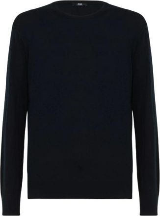 Alpha Studio Girocollo M/L Seta & Cashmere - Heren - Ronde hals truien - Blauw - 2XL - Kasjmier - Truien & Vesten