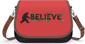 Generic Bigfoot Sasquatch I Believe Small Womens Crossbody Bags Shoulder Handbag with Adjustable Strap for Travel