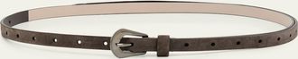 Brunello Cucinelli Suede Carved Leather Belt