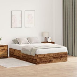 vidaXL Struttura del letto Legno vecchio 200 x 120 x 31.5 cm - Vidaxl