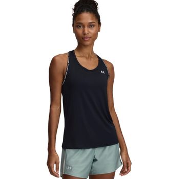 Under Armour Tanktop UNDER ARMOUR TECH KNOCKOUT TANK, Damen, Gr. XL, weiss (schwarz,, wei&szlig;), Obermaterial: 90% Polyester, 10% Elasthan, Rundhals, Tops Tanktop, &auml;rm