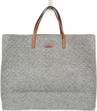 Gucci Pre-owned Leather gucci-bags - Dames - Vintage Shopper - Grijs - ONE Size - Leer - Vintage