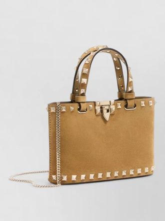 Valentino Garavani rockstud suede leather mini tote bag