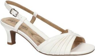 Easy Street Delite Slingback Sandal in White-Patent at Nordstrom, Size 8.5