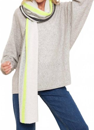 Brodie Rainbow Stripe Scarf In Haze