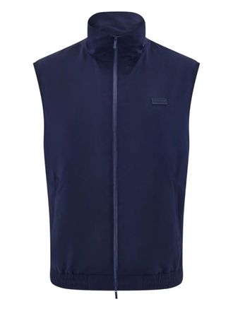 Ferragamo Sporty bodywarmer met rits en trekkoord - Blauw