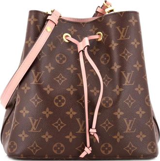 Louis Vuitton Borsa a secchiello NeoNoe MM in pelle e tela con monogramma - Marrone