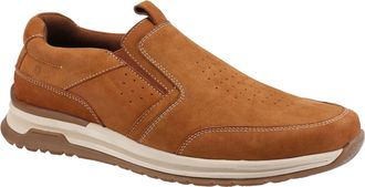 Hush Puppies Cole Leather Mens Tan Loafers - Size UK 10