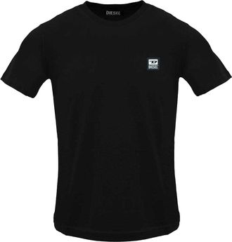 Diesel Heren Kaviaar Logo T-Shirt (Zwart)