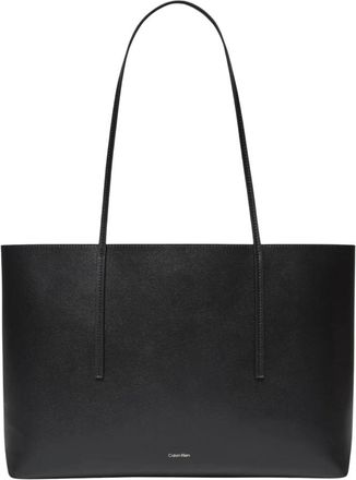 Calvin Klein Borsa Tote con Logo Foil W/Pouch - - Bags - Donna - Nero - ONE SIZE