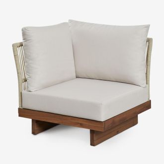 Sklum Sklum - M&oacute;dulo Esquinero Para Sof&aacute; Modular En Madera De Acacia Y Cuerda Trenzada Dailin