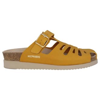 Mephisto Gele klomp sandaal voor vrouwen - Dames - Slip ons - Geel - 35 EU - Schoenen
