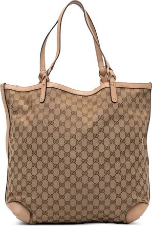 Gucci 2016-2025 GG Canvas Craft tote bag - Brown