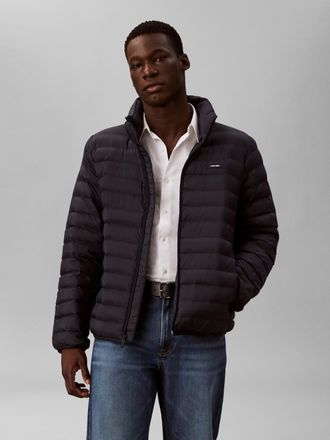 Calvin Klein Steppjacke CALVIN KLEIN LS LT WT NYLN CHNNLD, Herren, Gr. XXL, schwarz sapphire, Web, Obermaterial: 100% Polyamid, unifarben, regular fit normal, Rund