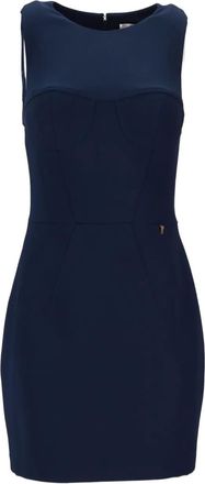 Elisabetta Franchi bustier detail mini dress - Blue