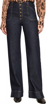 Sanctuary Ekara Slim Wide Leg Jeans In Indigo Dark Rinse