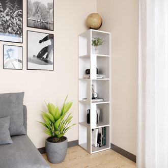 Vicco Estante De Esquina Lio, Blanco, 33.3 X 162.2 Cm