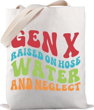 Generic Generation X Tote Bag Raised on Hose Water and Neglect Shoulder Bag Gift Gen X Tote Bag (Gen X TOTE)