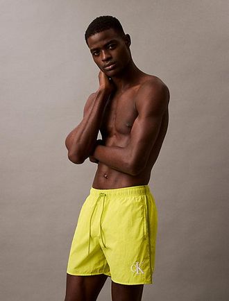 Calvin Klein Medium Drawstring Swim Shorts - CK Monogram