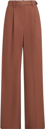 Brunello Cucinelli Fluid twill wide trousers with monili in Red at Nordstrom, Size 38 It