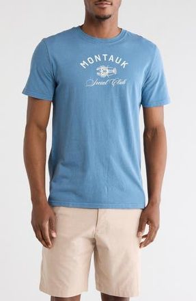 Goodie Two Sleeves Montauk Social Cotton Graphic T-Shirt in Blue at Nordstrom Rack, Size Xx-Large