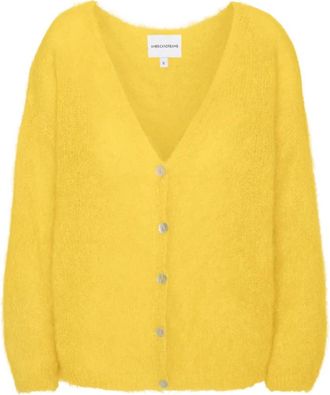 Americandreams Cornelia LS Cardigan - Dames - Vesten - Geel - XL - Wol - Truien & Vesten
