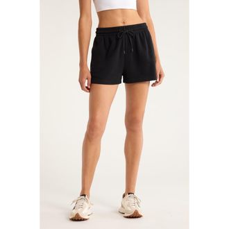 Zella Go Easy French Terry Shorts in Black at Nordstrom, Size X-Small