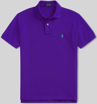 Polo Ralph Lauren Slim Fit Poloshirt aus reiner Baumwolle in Violett, Gr&ouml;&szlig;e XXL