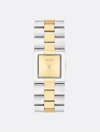 Calvin Klein Mens Grid Link Bracelet Watch - Metallic - OS