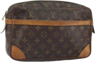 Louis Vuitton Pre-owned Clutches, female, Brown, Size: ONE SIZE Pre-owned Canvas Clutch