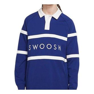 Nike Mens Nike Alphabet Embroidered Rugby Blue Polo Shirt CV0169-455