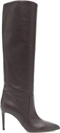 PARIS TEXAS Schoenen, Dames, Bruin, 41 EU, Stiletto Leren Laarzen