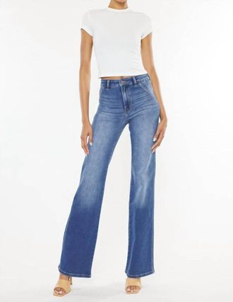 Kancan Celia Ultra High Rise Wide Flare Jean In Medium Wash