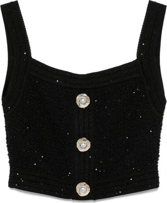 Balmain Mujer, Camisetas, Negro, Talla: M