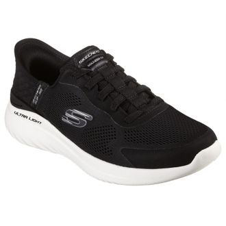 Skechers Bounder 2.0 Emerged Textile Mens Black/White Trainers - Size UK 10