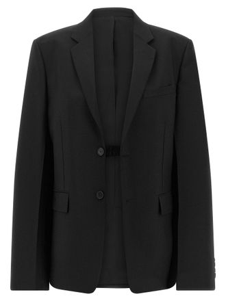 Fendi Mohair-Wool Blend Blazer - Black