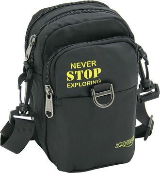 Bag Street International BAG STREET Mens Small Shoulder Bag, Crossover Messenger Bag, Waist Bag, Belt Bag, Black
