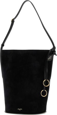 Alaia Womens Bucket Bag Black Ovine Leather