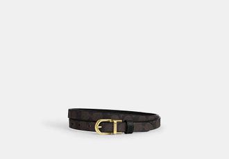 Coach Womens Classic Buckle Cut-To-Size Reversible Belt, 18 Mm in Beige | PVC
