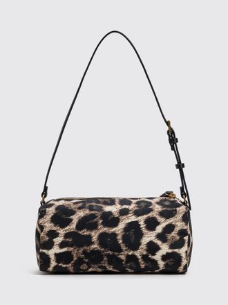 Twinset Mini borsa a spalla con stampa animalier e logo metallico