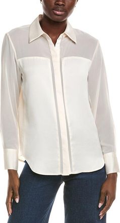 Kenneth Cole Sheer Button Top