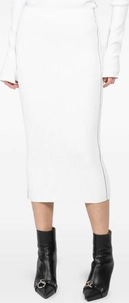Maria McManus ribbed midi skirt - Wit