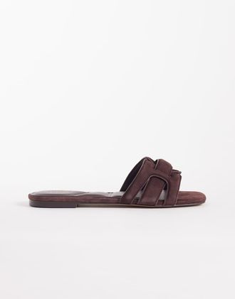 Aldo Aldo - Elenaria - Sandali bassi marrone scuro