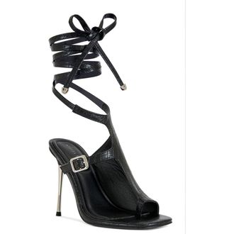 Azalea Wang Previa Sandal in Black at Nordstrom, Size 7.5