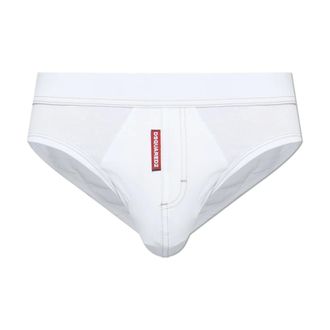 Dsquared2 Bottoms, male, White, Size: 2XL Cotton Briefs With Logo