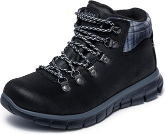 Skechers Womens Synergy-Plaid Mood Ankle Boots, Black, 3.5 UK