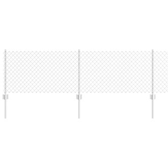 Berkfield Home Chain Link Fence with 10 U Posts Silver 0.6x10 m Steel
